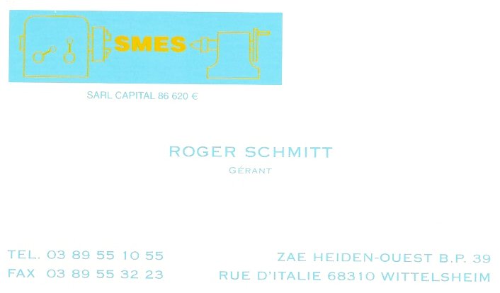 Carte de visite de l'entreprise SMES